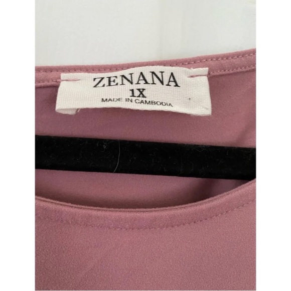 ZENANA Dusty Rose Babydoll Top - Picture 8 of 10